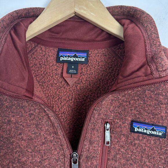 Patagonia‎ Mens Performance Better Sweater® 1/4-Zip Size Small Cinder Red - Picture 3 of 10